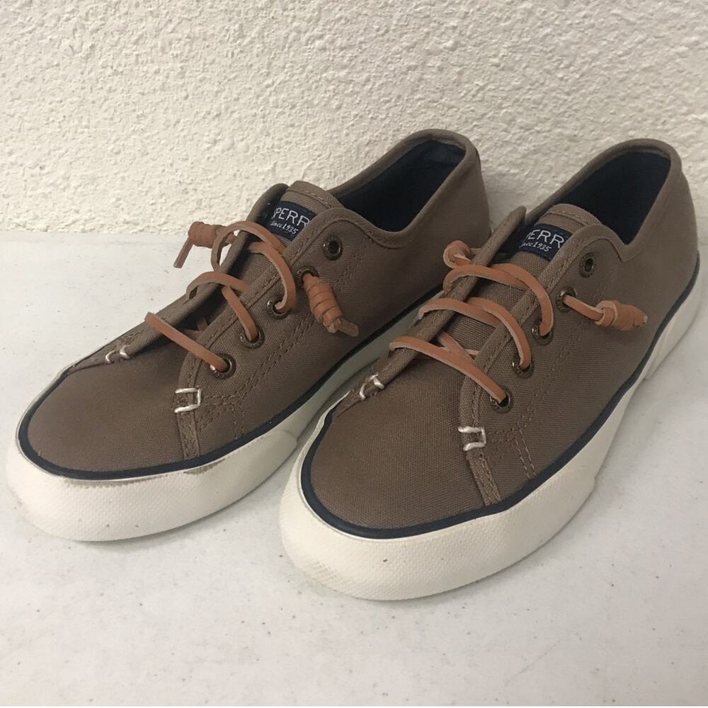 Sperry Women's Pier View Sneakers, Size 5.5 M, Brown / White - Picture 2 of 6